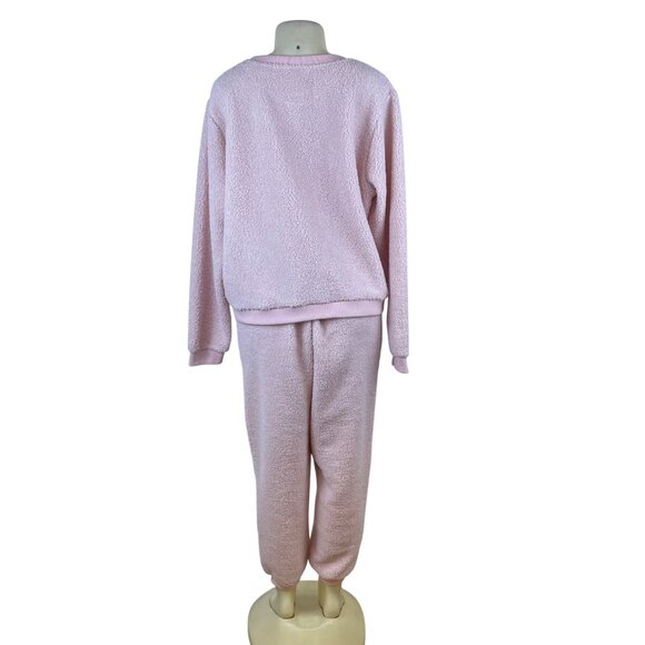 Miss Selfridge Pink Cozy Lounge Jogger Sweatpants & Pullover Top Set Sz 12 - Picture 3 of 12